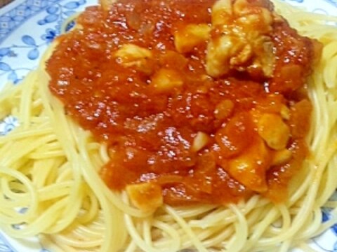 トマト缶で本格的☆トマトソースのスパゲティ